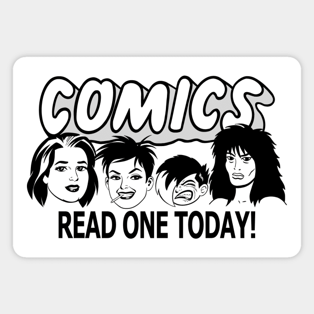 Comics Read One Today (Los Bros Edit.) Magnet by dumb stuff, fun stuff